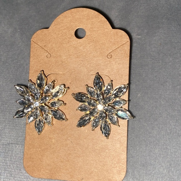 Snowflake Rhinestone Earrings Brand New Never worn - Picture 1 of 3